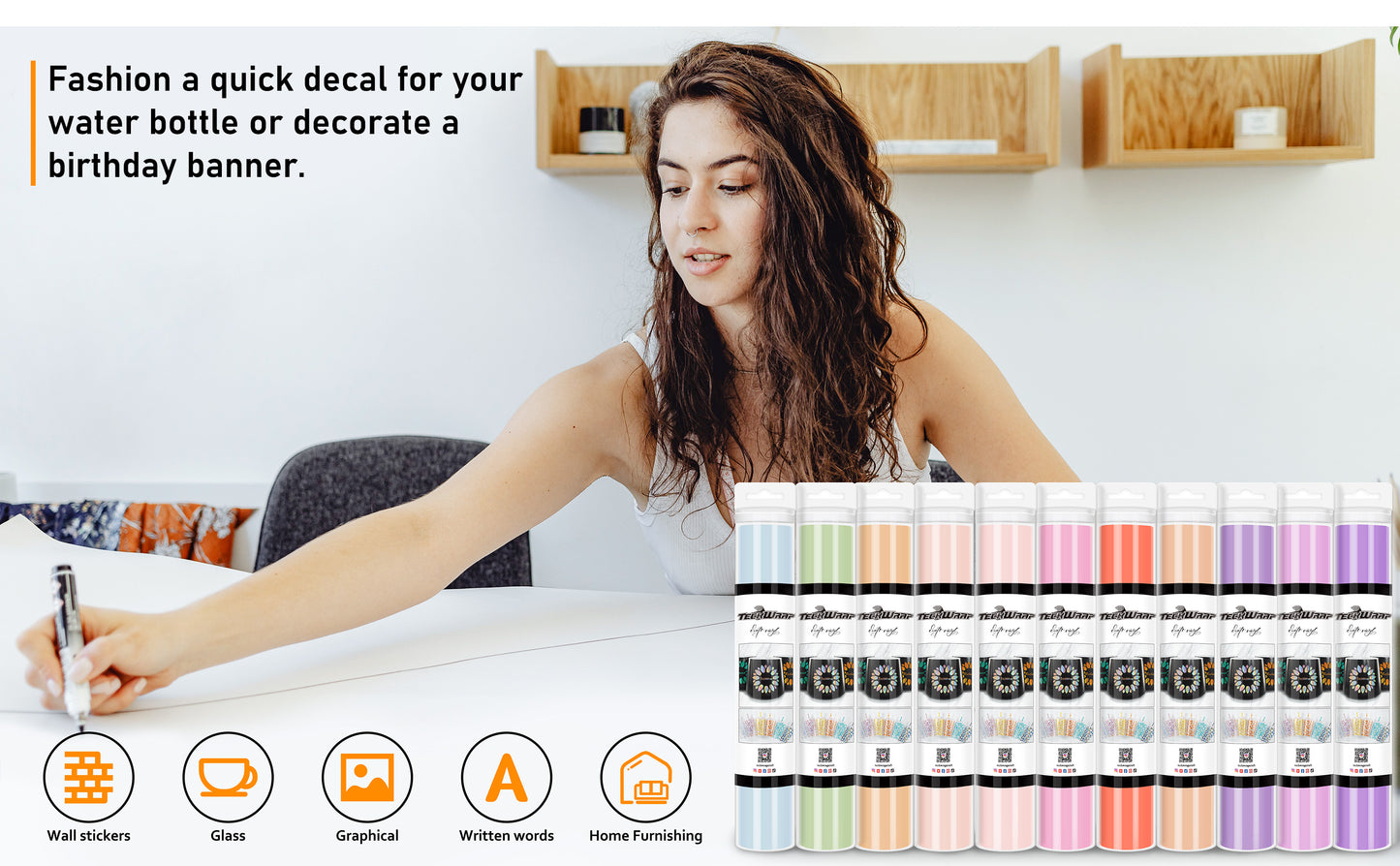 Teckwrap 001G Series craft vinyl - Pumpkin Glossy