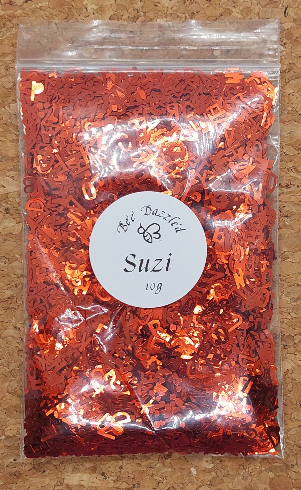 Suzi  - Letter shaped glitter - 10g bag