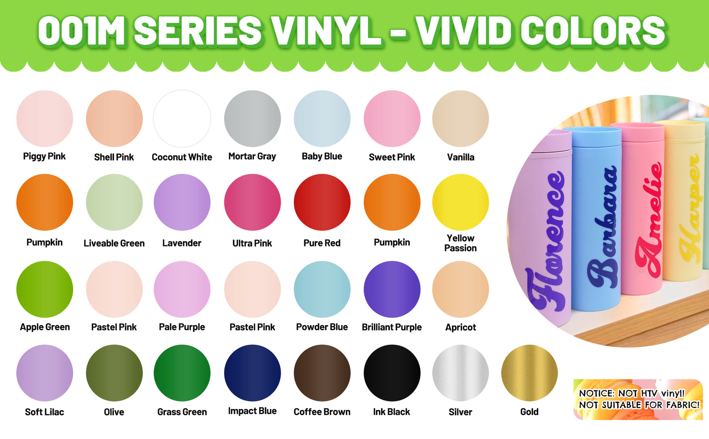 Teckwrap 001M Series craft vinyl - Olive MATTE
