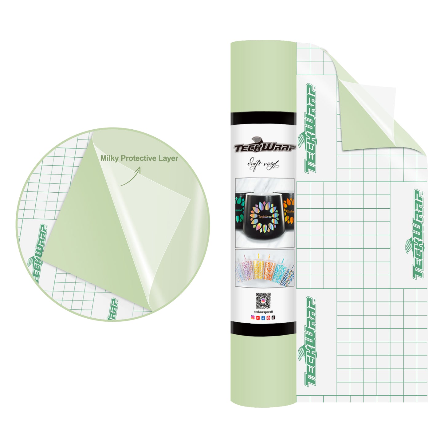 Teckwrap 001M Series craft vinyl - Liveable Green MATTE