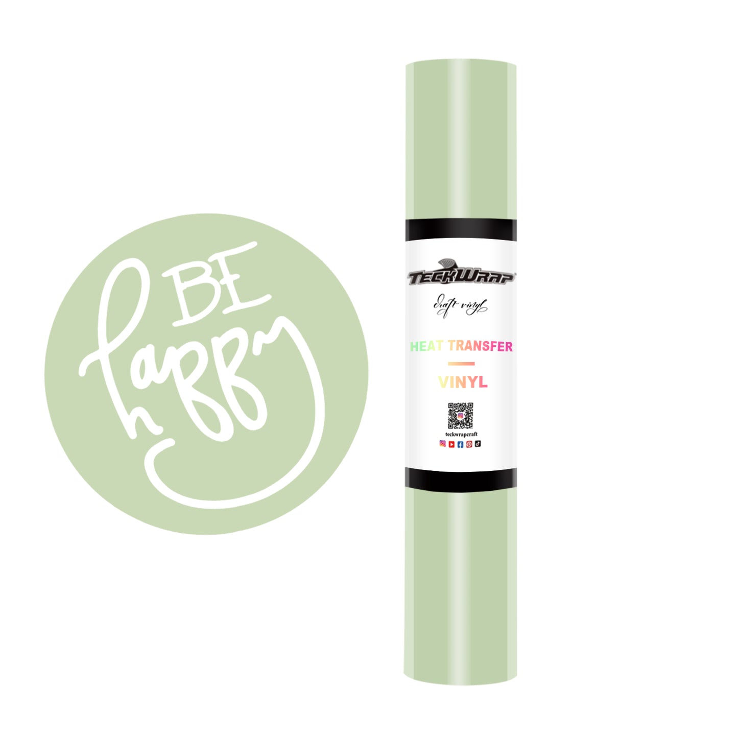 Teckwrap Plain PU Heat Transfer Vinyl (Iron On) - Liveable Green