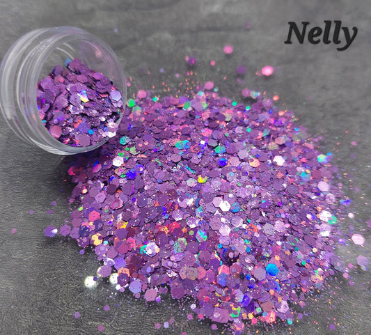 Nelly - Mixed craft glitter - 10g bag