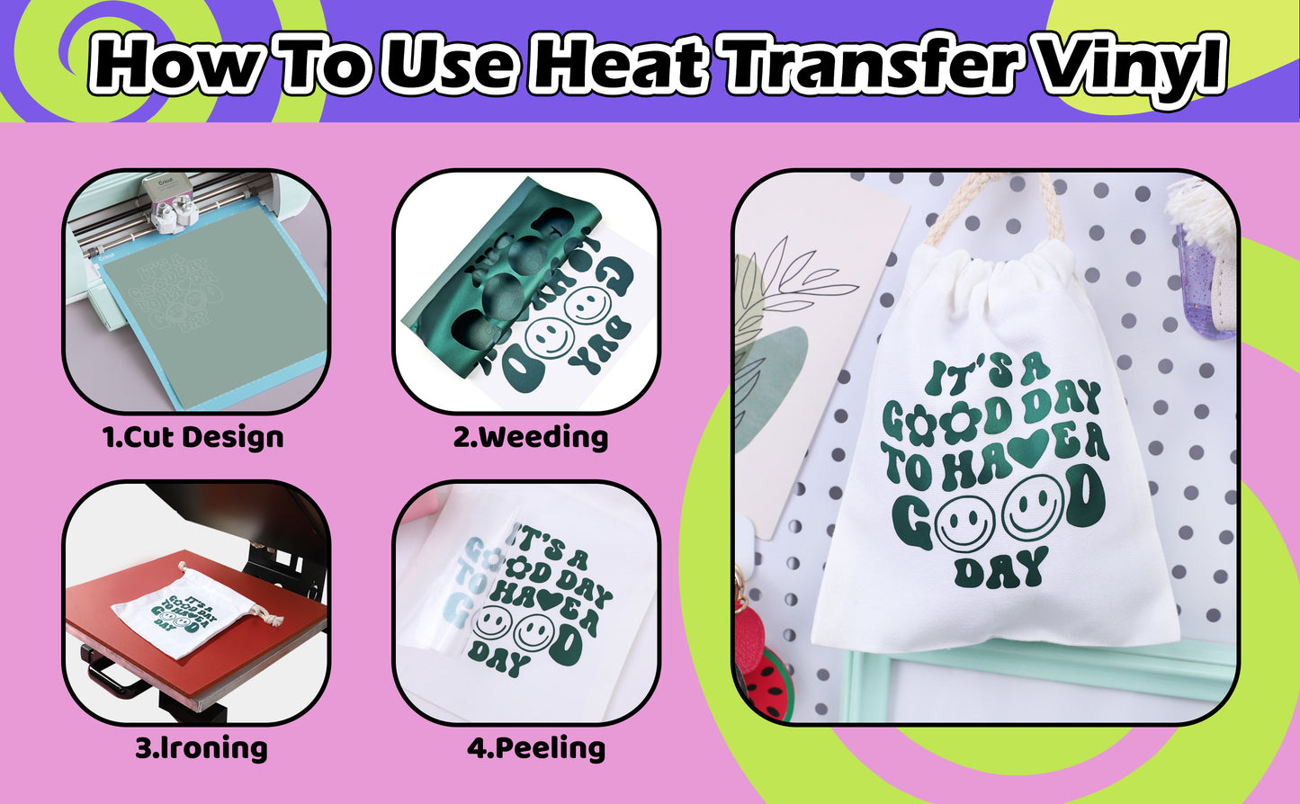 Teckwrap Plain PU Heat Transfer Vinyl (Iron On) - Liveable Green