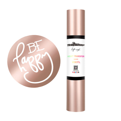 Teckwrap Plain PU Heat Transfer Vinyl (Iron On) - Champagne Pink