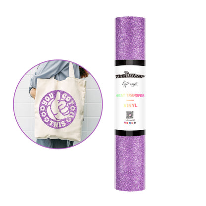 Teckwrap Glitter Heat Transfer Vinyl - Light Purple