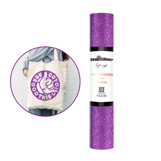 Teckwrap Glitter Heat Transfer Vinyl - Purple