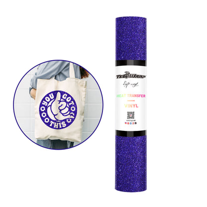 Teckwrap Glitter Heat Transfer Vinyl - Purple Blue