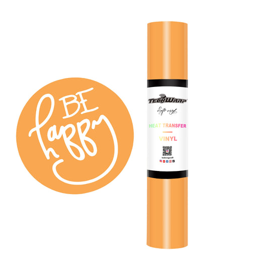 Teckwrap Plain PU Heat Transfer Vinyl (Iron On) - Pastel Orange