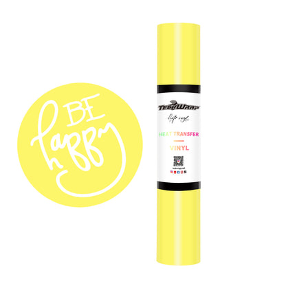 Teckwrap Plain PU Heat Transfer Vinyl (Iron On) - Pastel Yellow