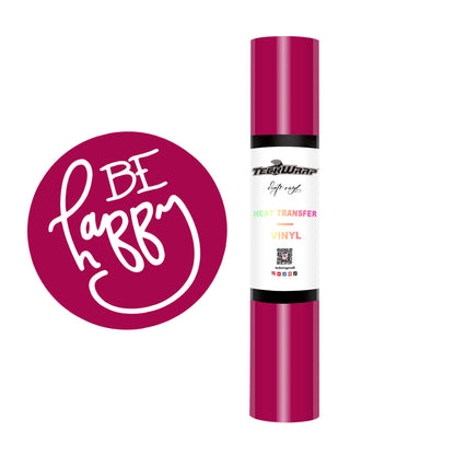 Teckwrap Plain PU Heat Transfer Vinyl (Iron On) - Fuchsia