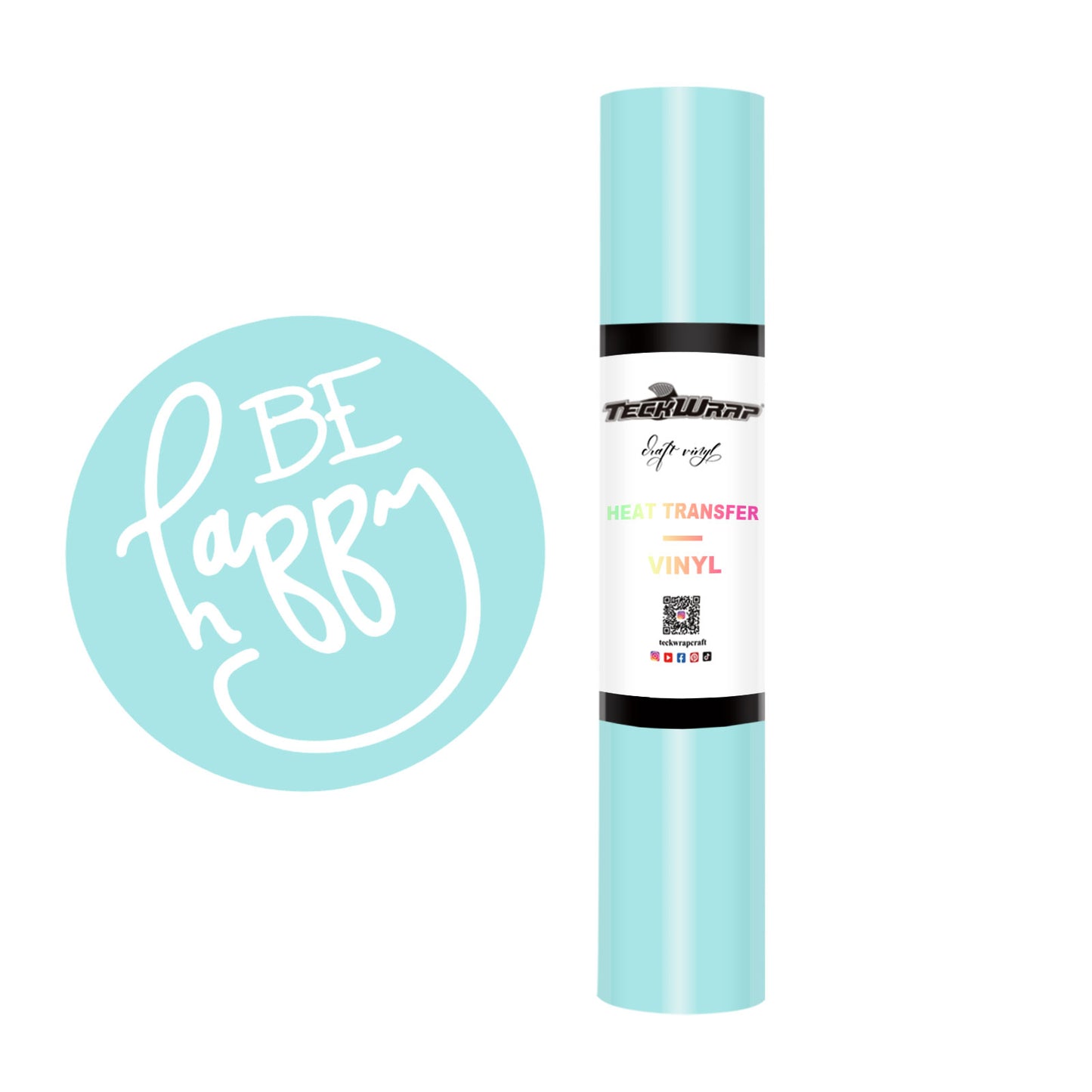 Teckwrap Plain PU Heat Transfer Vinyl (Iron On) - Pastel Blue